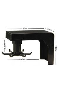 360°Dönen Multi Fonksiyonel Duvara Yapışan 6 Kancalı Kepçe Askısı