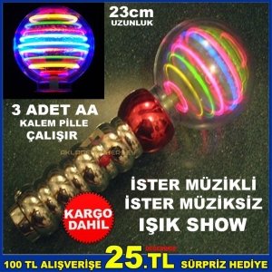 DÖNER IŞIK TOPU MÜZİKLİ FANTASTİK SHOWIŞIK FANUS