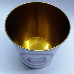 16.5x13cm Ebatında Mısır Kovası Küçük Boy Çok Amaçlı Kova Lüx Dekoratif Metal Kaplama Çöp Kovası