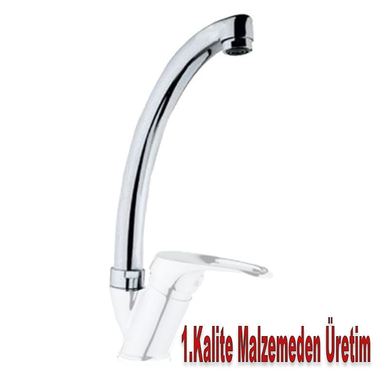 Krom Kaplama Döner Uzun Kuğu 28cm Uzunluğunda Kuğu Mix Batarya Borusu Klasik Duvardan Musluk Borusu