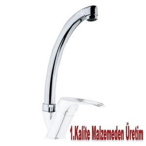 Krom Kaplama Döner Uzun Kuğu 28cm Uzunluğunda Kuğu Mix Batarya Borusu Klasik Duvardan Musluk Borusu