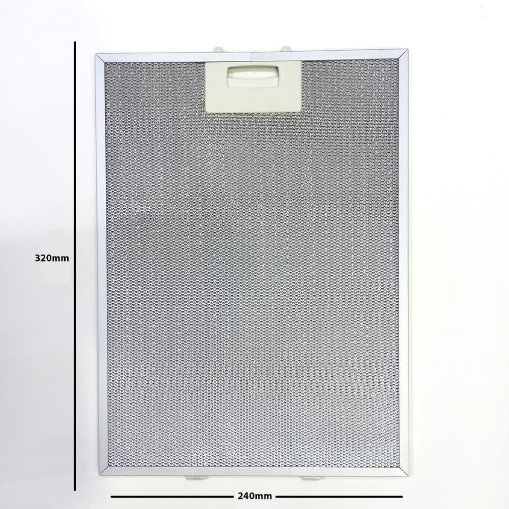 Aspiratör Filtresi 1.Kalite Çift Kat Alüminyum Davlumbaz Filitre 240x320 Arka Ara 7,5cm 2 Tırnaklı