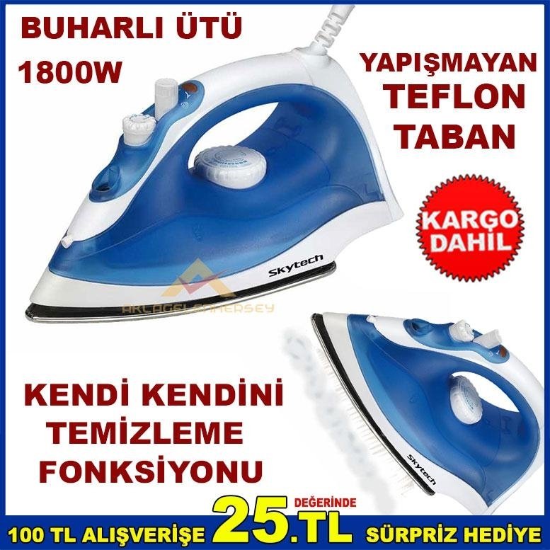 SKYTECH TEFLON TABANLI GÜÇLÜ ŞOK BUHARLI ÜTÜ