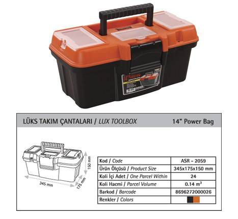 14" POWER BAG LÜKS TAKIM ÇANTASI 35x18x15cm