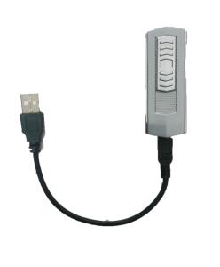 Gümüş Lighter Gazsız USB Kablolu Rüzgarda Kolay Yanan Çakmak