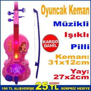 Mini Sevimli Oyuncak Keman Yay Işıklı Müzikli Müzik Dize Eğitici