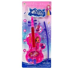 Mini Sevimli Oyuncak Keman Yay Işıklı Müzikli Müzik Dize Eğitici