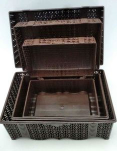 13 Bölmeli Çift Katlı Organizer Boncuk-Vida Çantası Plastik Kutu 22x11x5cm