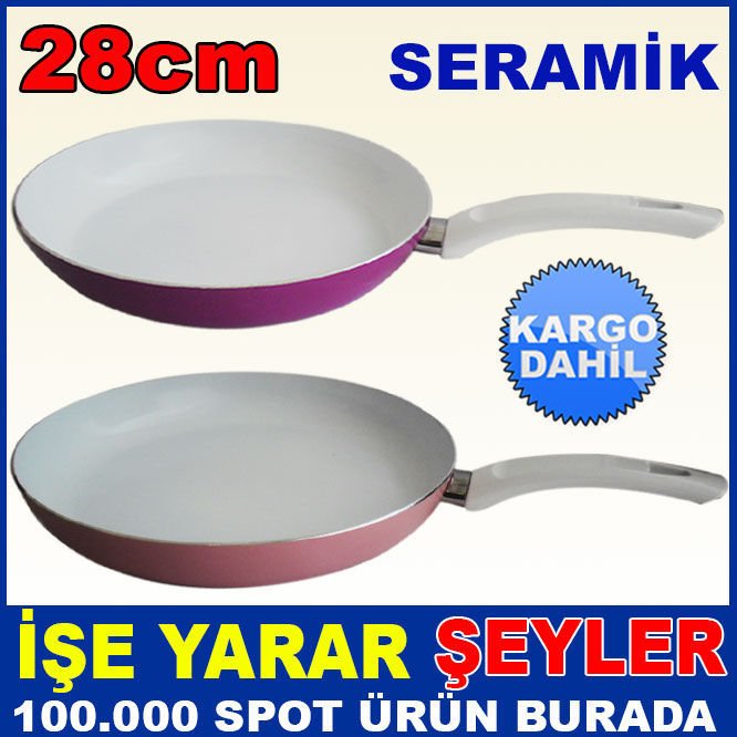 ÇİZİLMEZ 28cm YANMAZ YAPIŞMAZ SERAMİK TAVA KD