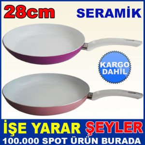 ÇİZİLMEZ 28cm YANMAZ YAPIŞMAZ SERAMİK TAVA KD