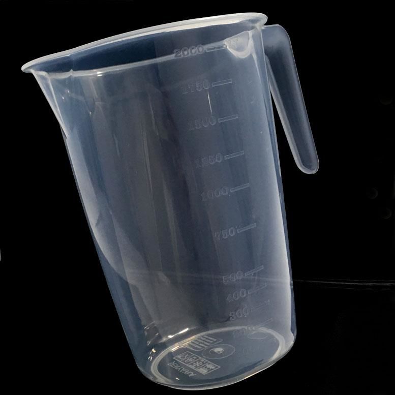 Şeffaf Plastik Kulplu Sürahi Tipi 2 Litre Ölçü Kabı