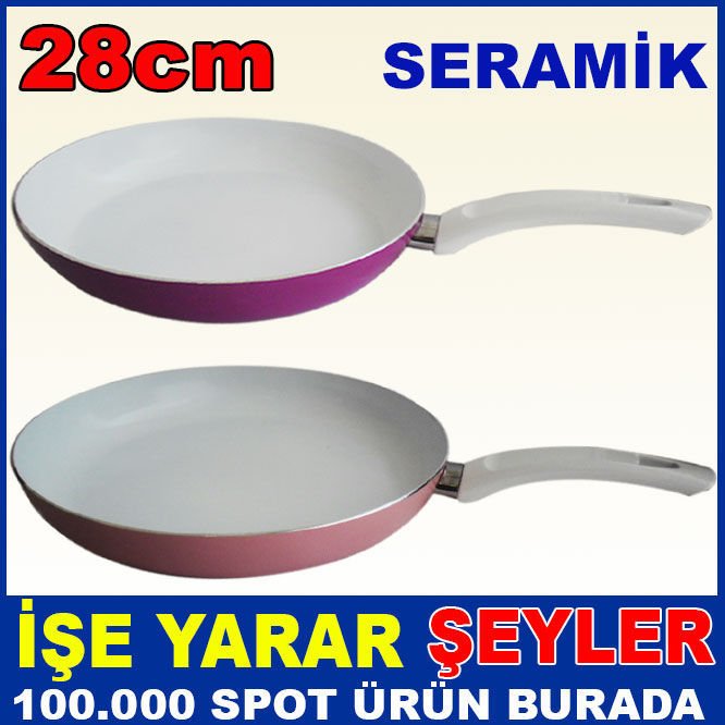 ÇİZİLMEZ 28cm YANMAZ YAPIŞMAZ SERAMİK TAVA
