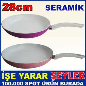 ÇİZİLMEZ 28cm YANMAZ YAPIŞMAZ SERAMİK TAVA