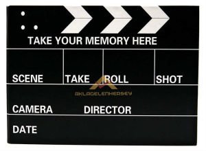 Sinema klaketi fotoğraf albümü film çekim tahtası şeklinde 60sayfa resimlik nostalji fotoğraf albümü