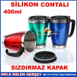 ÇELİK İÇ YÜZEY TERMOS BARDAK SEYAHAT KUPASI 10B