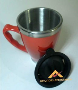 ÇELİK İÇ YÜZEY TERMOS BARDAK SEYAHAT KUPASI 10B