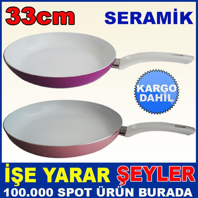 ÇİZİLMEZ 33cm YANMAZ YAPIŞMAZ SERAMİK TAVA KD