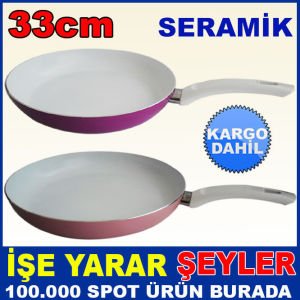 ÇİZİLMEZ 33cm YANMAZ YAPIŞMAZ SERAMİK TAVA KD