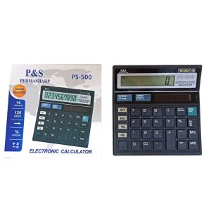 120 Adım Geriye Dönük Kontrollü Permasharp PS-500 Digital Masaüstü Hesap Makinesi