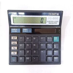 120 Adım Geriye Dönük Kontrollü Permasharp PS-500 Digital Masaüstü Hesap Makinesi