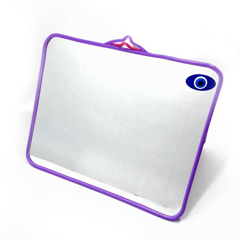 Plastik Çerçeveli Kare Askılı Ekonomik Ucuz Banyo Aynası 26x22 cm