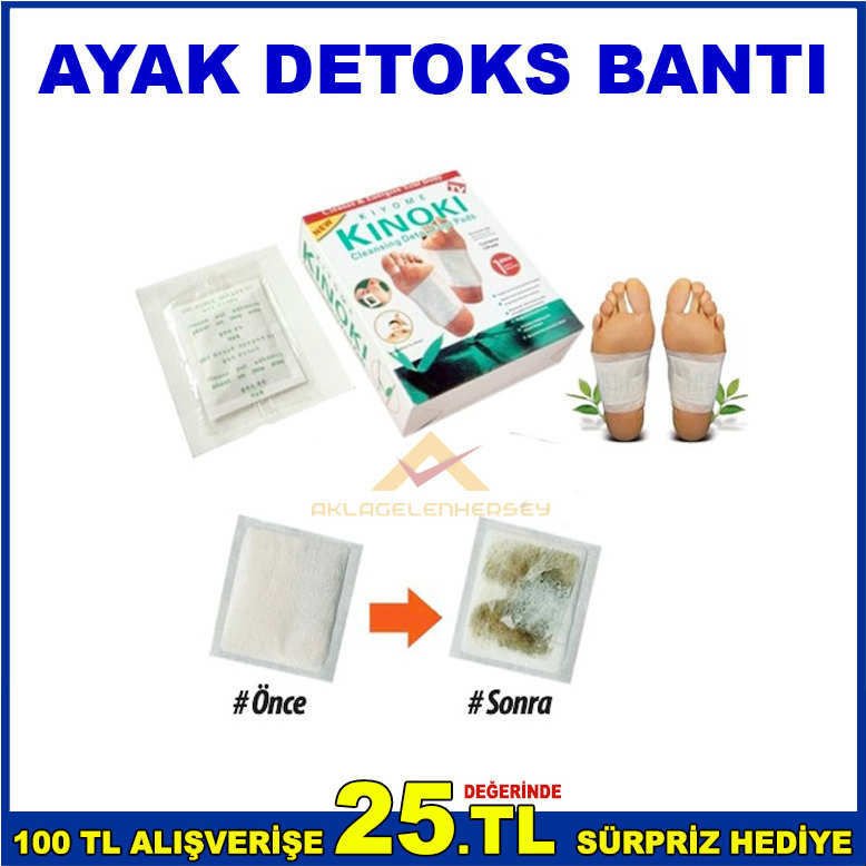 VÜCUTTA BİRİKMİŞ OLAN TOKSİNLERE KARŞI AYAK DETOKS BANTI