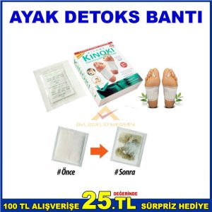 VÜCUTTA BİRİKMİŞ OLAN TOKSİNLERE KARŞI AYAK DETOKS BANTI