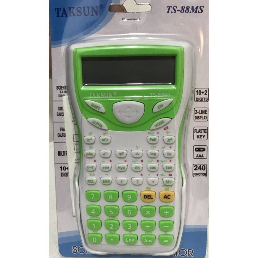 Bilimsel Taksun 240 Fonksiyonlu 12 Haneli Kapaklı Renkli Taşınabilir Hesap Makinesi TS-88MS