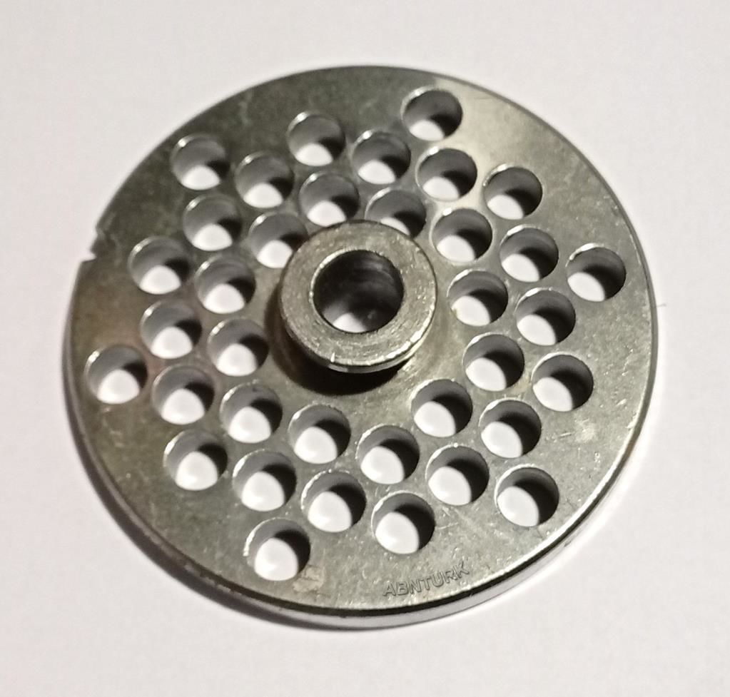 22 no Kollu Et Kıyma Makinesi için 10mm Büyük Delikli Çelik Ayna Ömürlük Türk Malı Dövme Hava Çeliği
