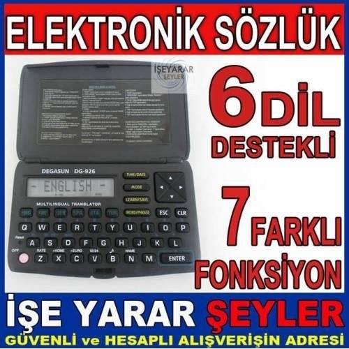 6 Dil Destekli Çok Fonksiyonlu Cep Tipi Elektronik Çevirici