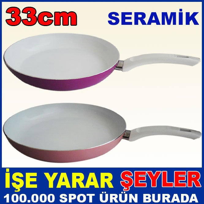ÇİZİLMEZ 33cm YANMAZ YAPIŞMAZ SERAMİK TAVA