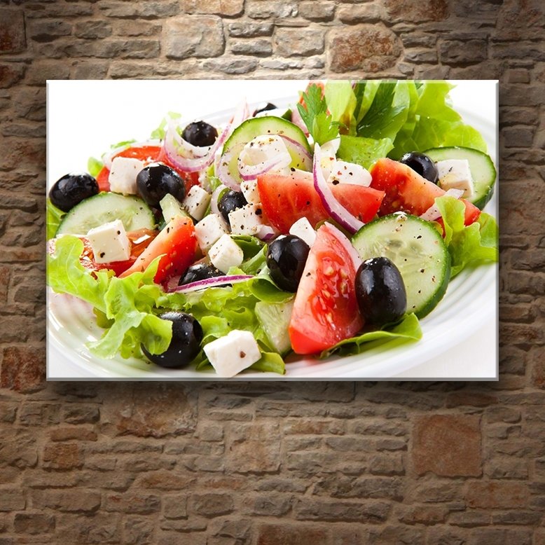 PEYNİRLİ EGE SALATASI 7 değişen ölçü ORİJİNAL KANVAS TABLO