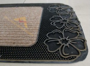 PVC KAPLAMA ÇİÇEKLİ HALIFLEKS KAPI ÖNÜ PASPASI