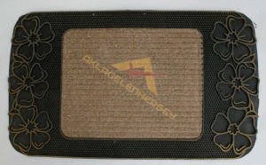 PVC KAPLAMA ÇİÇEKLİ HALIFLEKS KAPI ÖNÜ PASPASI