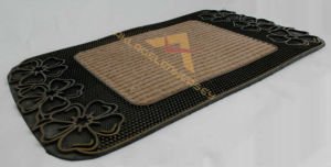 PVC KAPLAMA ÇİÇEKLİ HALIFLEKS KAPI ÖNÜ PASPASI