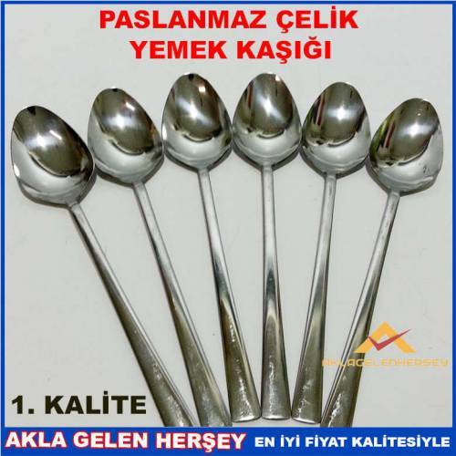 DÜZ DESEN PASLANMAZ ÇELİK 1. KALİTE YEMEK KAŞIĞI