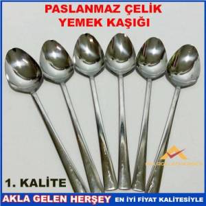 DÜZ DESEN PASLANMAZ ÇELİK 1. KALİTE YEMEK KAŞIĞI