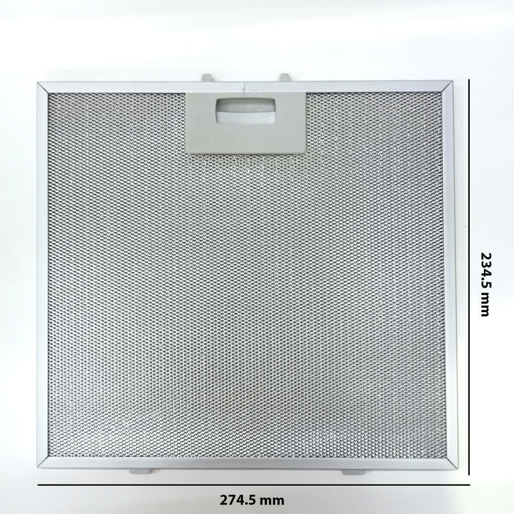 Davlumbaz 274.5mmx234.5mm Arka Ara 12,5 CM İki Tırnaklı Aspiratör Filtresi