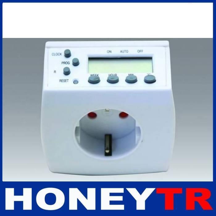 DİJİTAL SAATLİ PRİZ,1 HAFTALIK 8 PROGRAMLI KD