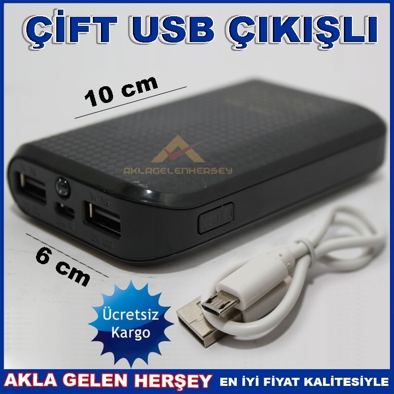TAŞINABİLİR 10000 MAH POWERBANK HARİCİ BATARYA K