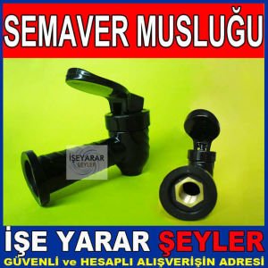 Çay SİYAH SEMAVER MUSLUĞU PASLANMAZ SARI PİRİNÇ METAL
