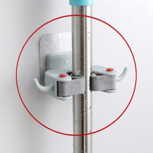 Duvara Monte 2Askılı Fırça Süpürge Paspas Mop Tutucu Askı Aparatı Yapışkanlı Sihirli Tutacak Klips