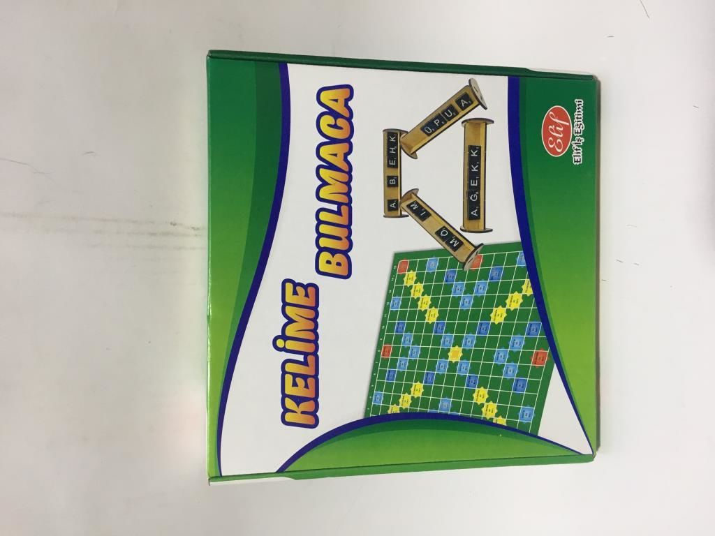 26x26 cm Ebatında Kelime Bulmaca Kelime Üretme Eğlenceli Masa Oyunu