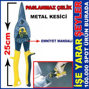 DAYANIKLI PASLANMAZ ÇELİK METAL KESME MAKASI