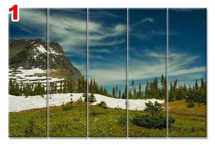 MONTANA ULUSAL PARK 7 STİL 5 PARÇALI KANVAS TABLO