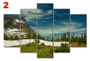 MONTANA ULUSAL PARK 7 STİL 5 PARÇALI KANVAS TABLO