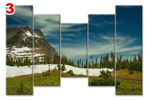 MONTANA ULUSAL PARK 7 STİL 5 PARÇALI KANVAS TABLO