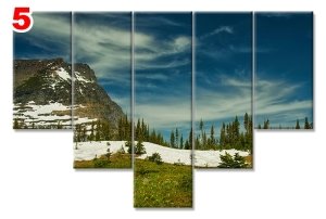 MONTANA ULUSAL PARK 7 STİL 5 PARÇALI KANVAS TABLO