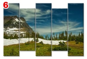 MONTANA ULUSAL PARK 7 STİL 5 PARÇALI KANVAS TABLO