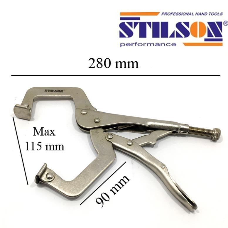 Paslanmaz Çelik C Tipi 280 mm Ayarlı Kaportacı Pensesi Stilson Ağır Hizmet Tipi Ayarlı Pense